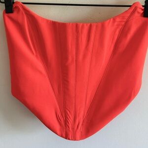 NWT White Fox Boutique Orange Corset Bustier Top | XS